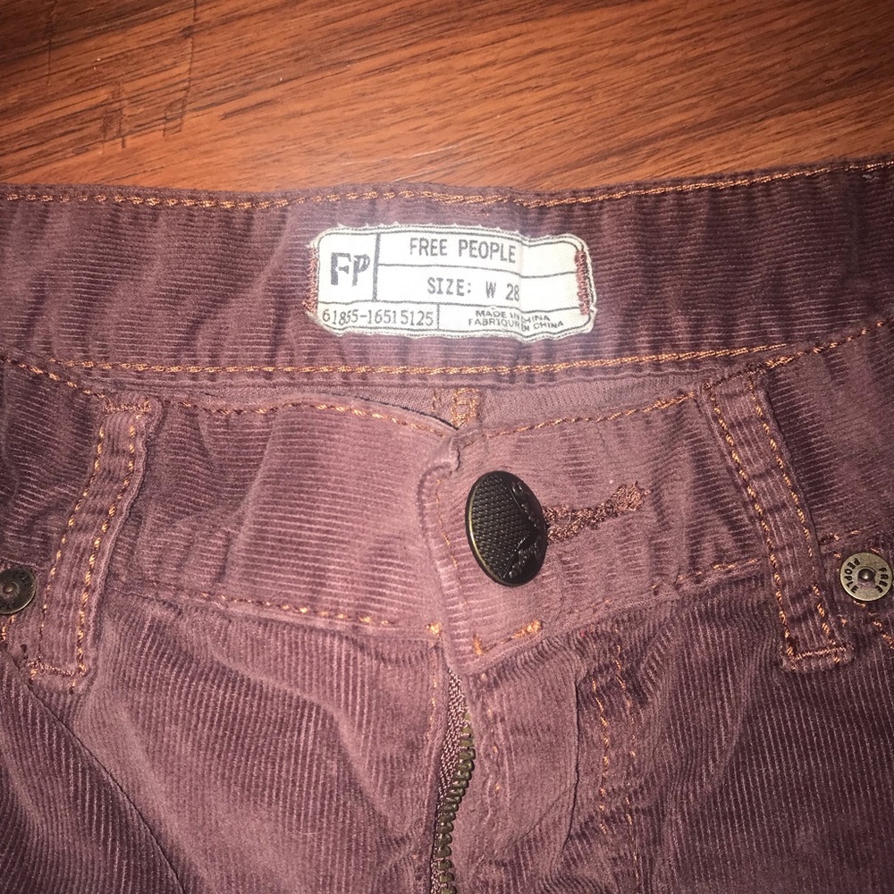 Purple free people corduroy pants!